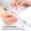 Dual-Ended Nail Rhinestone Picker Dotting Pen with Extra 2 Wax