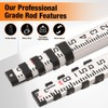 Mountlaser Aluminum Grade Rod 16Foot-10th, 5 Sections Dual Sided Telescoping