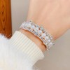 Pearl Bracelets for Women Gold Pearl Bracelet Rhinestone Pearl Bracelet