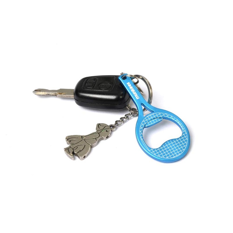 munkees 2 x Key Ring Tennis Bottle Opener Tennis Racket