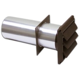 Lambro 267BS Brown Plastic Louvered Vent with Tail Pipe, 4-Inch