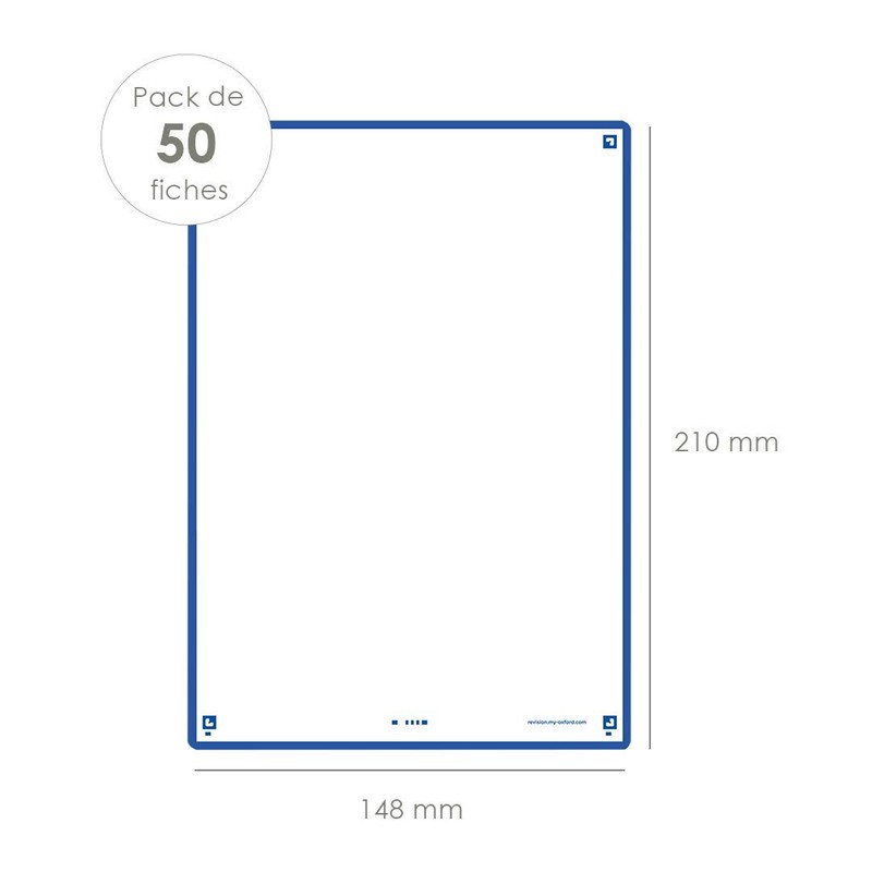 Oxford Revision 2.0 Index Cards A5 (14.8 x 21 cm)