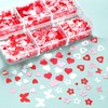 Valentine’s Day Nail Art Glitter Sequins, 6 Grids 3D Heart