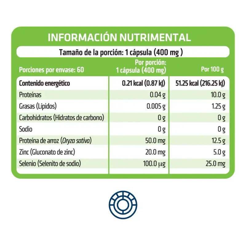 Zinc + Selenio Max Antioxidante 60 Cápsulas De 400 Mg