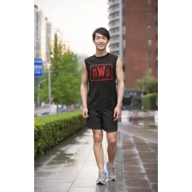 EWS nWo New World Order Red Logo Muscle Sleeveless T-shirt New - L