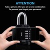 Combination Padlock, [2 Pack] Diyife 4 Digit Lock Combination, Padlock