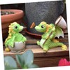 Kisangel 2pcs Handmade Resin Dragon Ornaments Dragon Decor Craft Adornment