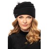 VIVISENCE Women's Winter Toque Made of Wool Handmade Autumn Warm