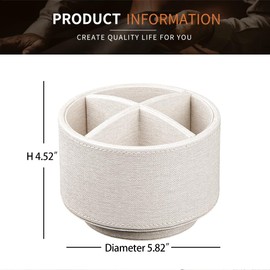 TV Remote Control Holder for Table, 360 Swivel Pen Holder for Desk Organizers and Accessories, Nightstand Organizer Caddy for Media Controllers/Office Supplies, Bedside Decorations for Living Room