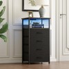 Fixwal Dressers for Bedroom Night Stand with Charging Station, Tall