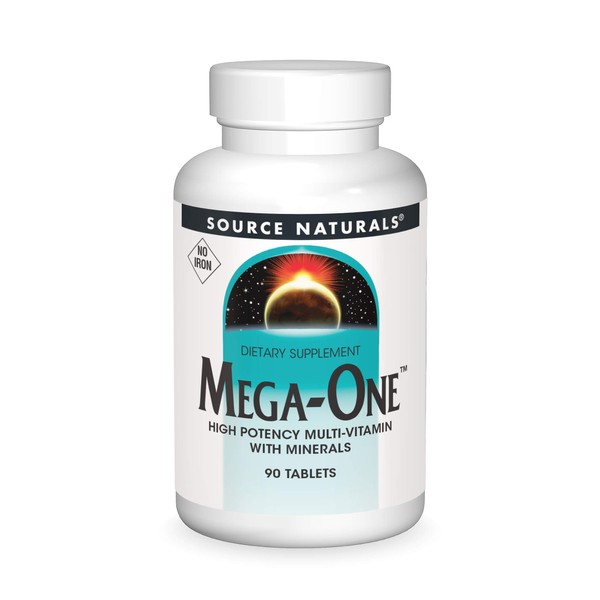 SOURCE NATURALS Mega-One Multiple No Iron Tablet, 90 Count