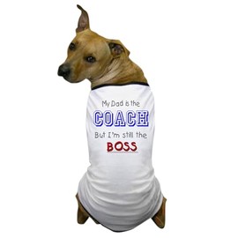 CafePress My Dad Is The COACH Dog T Shirt Dog T-Shirt, Pet Clothing, Funny Dog Costume