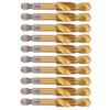 Hyuduo 10Pcs Tap Bits, Ti Coated Hss Drill, M10 Tapping