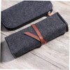 Gadpiparty 3Pcs Dark Grey Felt Makeup Bag Versatile Zipper Cosmetic