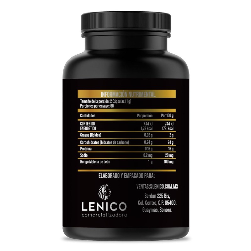 Cápsulas de Melena de León - 500mg | 60 Cápsulas