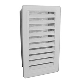 Upmann Ventilation Grille Kunstst mounting Frame and Flie, White, 50162