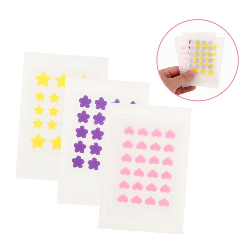Baluue Cute Flower Shape Acne Patches 3pcs Hydrocolloid Pimple Cover