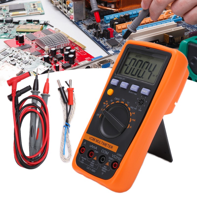 VC88 1000V/20A Multimeter Logic Level Test Portable Automatic Range for