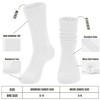 Women's Slouch Crew Socks Retro Solid Scrunch Boot Chunky Ribbed
