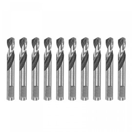 sourcing map 10pcs High-speed Steel Drill Bits 5mmx42mm for Hole Saws Arbor Drill Bit Replacement Thick Metal Cutting