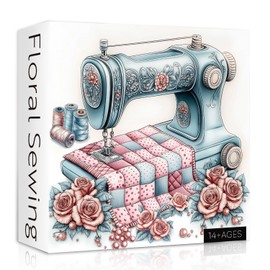 Vintage Sewing Machine Puzzles for Adults 1000 Pieces, Retro Flower Jigsaw Puzzles, Challenging Rose Puzzle as Home Wall Decor