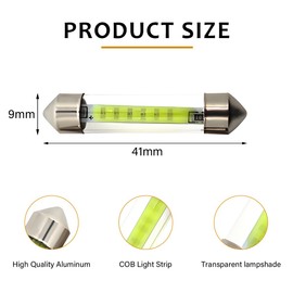 Wevdn 4PCS RV Refrigerator Light Bulb, 12V Automotive Dome Light Replacement LED Bulb, LED Light Bulb Compatible with RV Refrigerator and Camper Dome, Universal Car Accessories (41MM)