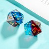 Yourandoll 2 Pieces Polyhedral Dice D20 Dice 22 mm Resin