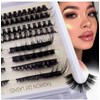 Magrace Eyelash Extension Kit DIY 88 PCS Individual Cluster Lashes