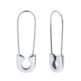 Safety Pin Earrings for Women Silver Gold Plated Hoop Earrings for Women