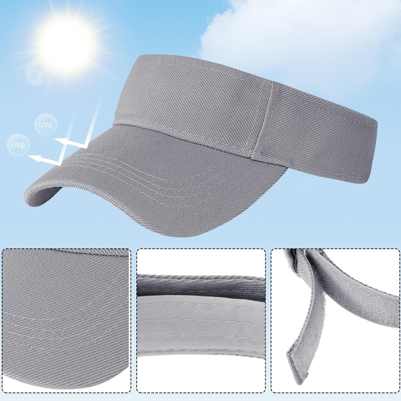 Marrywindix 1 Piece of Grey Sport Wear Athletic Visor Sun