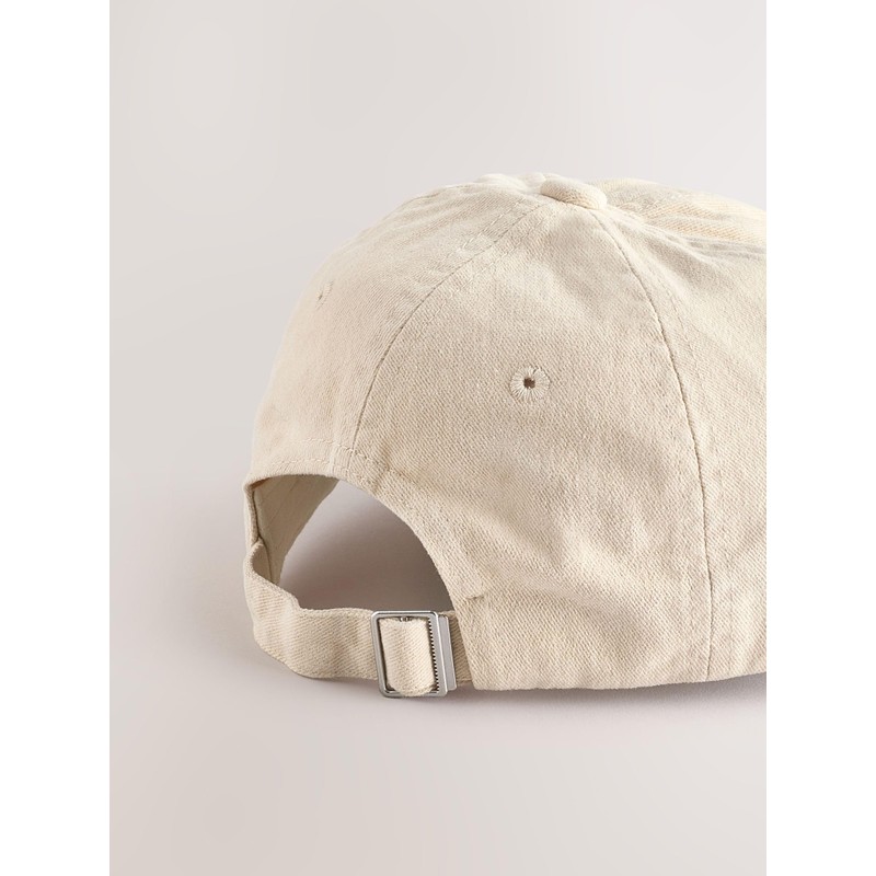 NEXT 100% Cotton Baseball Cap, cream