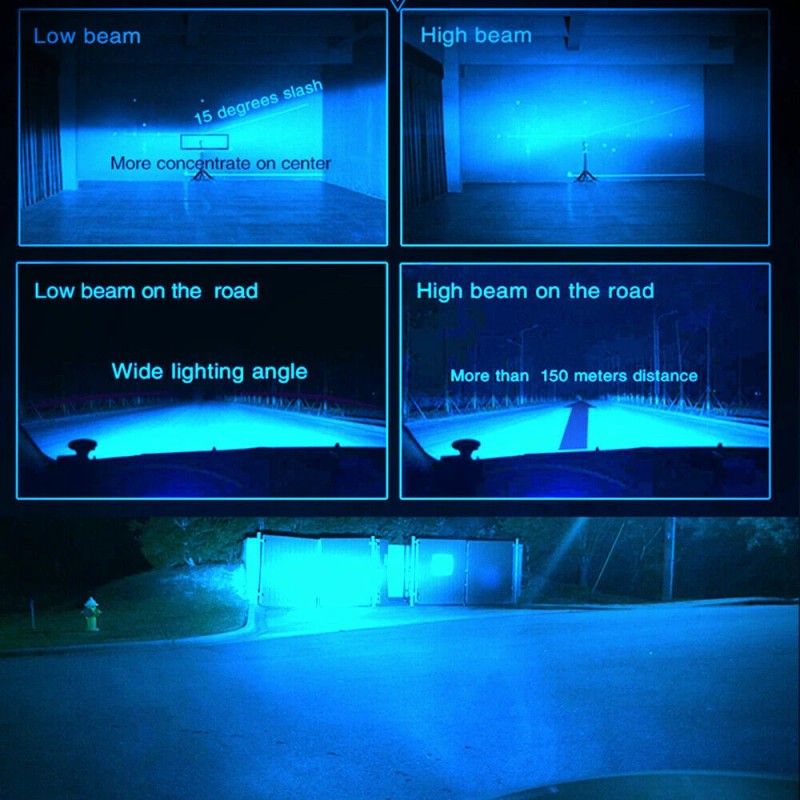 SHENKENUO Combo 9005+H11 Car LED Headlight Kit Hi/Low Beam Fog