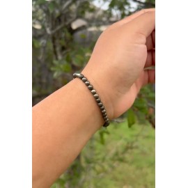 Unbranded 4mm Pyrite Bracelet For Men, Chakra Bracelet For Women, Bracelet For Men