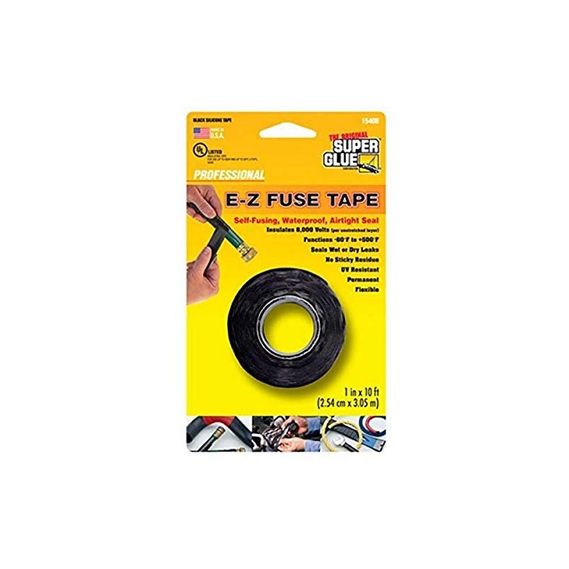 Super Glue The Original 15408 E-Z Fuse Tape, black, 1