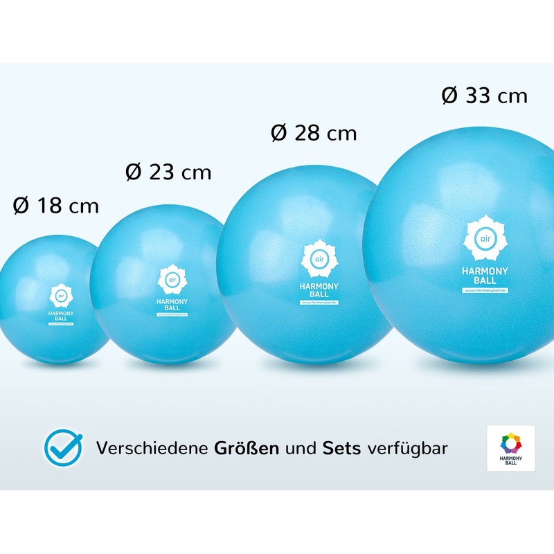 HARMONY BALL® Air Pilates Ball & Exercise Ball Phthalate-Free (Aqua