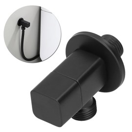 Angle Stop Quarter Turn Ball Valve, Angle Valve Mixer Water Stop Valve Bathroom Toilet Washbasin Accessory Black for Home