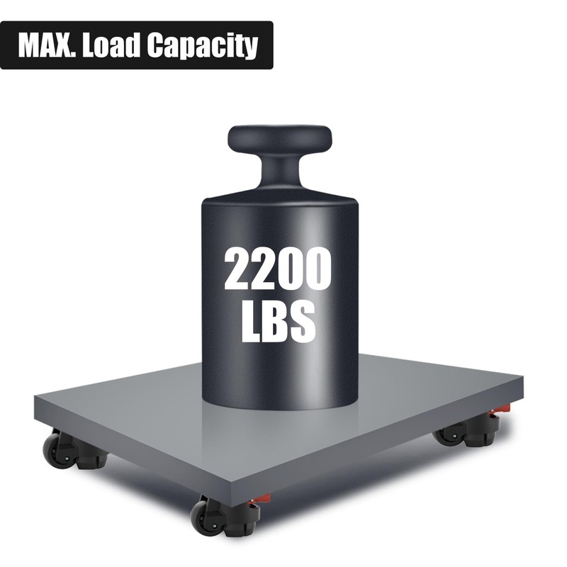 TESUMI Leveling Casters Wheels Set of 4, Heavy Duty 2200LBS