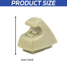 PVOTAWP 2PCS Sun Visor Clip for Cars, Sun Visor Replacement Hook Bracket Holder Clips for Chevy Cruze Sonic Spark, Car Interior Visor Accessories Sun Visor Support Clip Retainer OEM# 95994975(Beige)