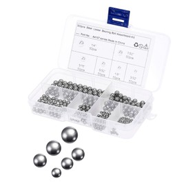 Kozelo 300pcs Precision Ball [1/4" 7/32" 3/16" 5/32" 1/8" 3/32" 6 Size Carbon Steel Ball for Use with Bearings and Valves