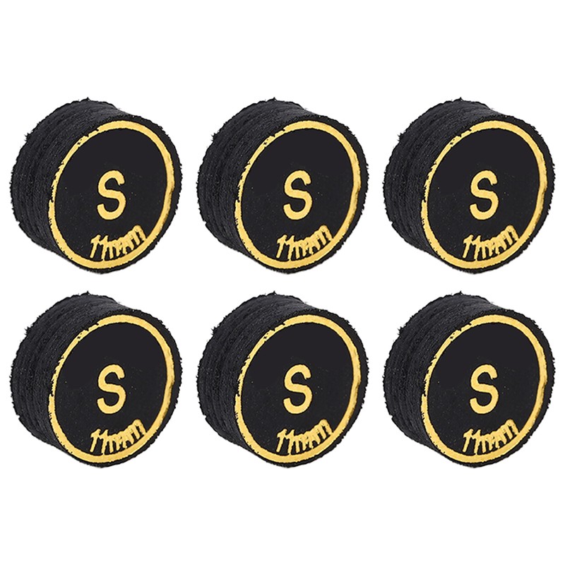 6PCS Billiard Cue Tips PU Multiple Layer Pool Cue Tips