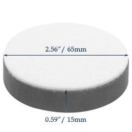 Bonsicoky 8 Pcs Self-Adhesive Furniture Bed Risers, Round Table Sofa Risers Adds 1/2" Height with Felt Pad,Black