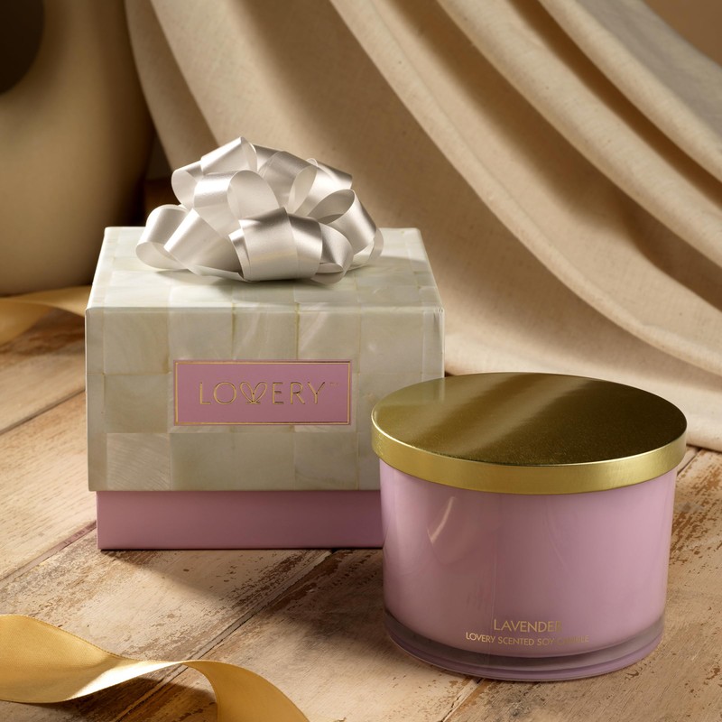Mothers Day Gifts, Lavender Candles for Home Scented, Luxury Large