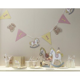 Ginger Ray 1st Party Paper Napkins Rock a Bye Baby First Birthday, 16 Pack