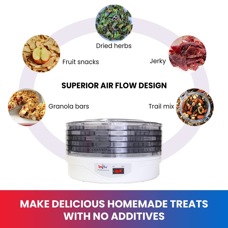 Total Chef Food Dehydrator - 5-Tier Liofilizadora, Air Drying Jerky,
