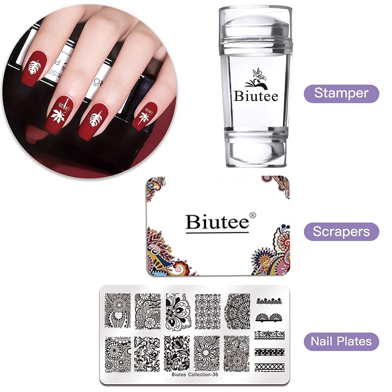Biutee Nail Image Plate Set, Nail Stamp Set, Nail Stamp