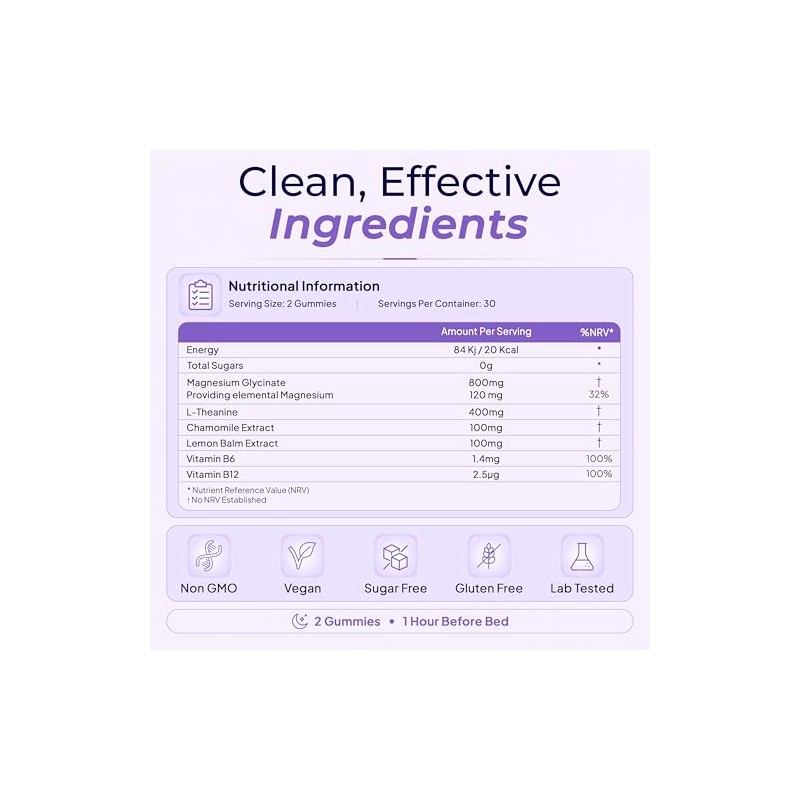 Sleep Gummies for Adults | Bedtime Formula with Magnesium Glycinate