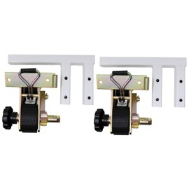 2 Pack, Rack-Strap, The Original Ladder Rack Tie Downs, RS5W White Van Adapter and RS1 for Crossbar Only Van Racks, Bolt Mounting Kit Included. (White)