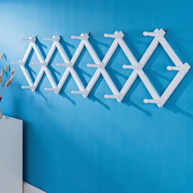 SKOLOO Accordion Wall Hanger, Modern Expandable Coat Rack Wall Mounted,