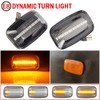 2Pcs Dynamic LED Fender Side Marker Turn Signal Light Side