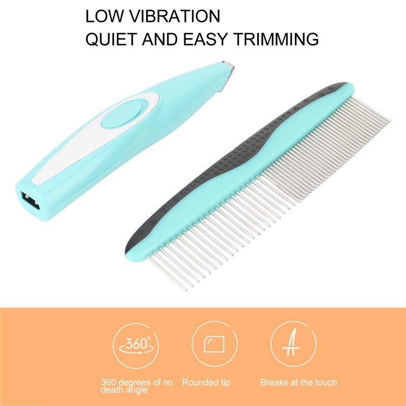 Pet Paw Trimmer Multipurpose Painless Quiet Low Vibration Rechargeable Hidden